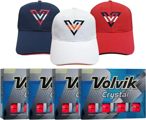 Vista 6 de Volvik Crystal - Juego de 3 pelotas de golf de color premium, 4 docenas (48 bolas)