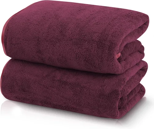 Vista 44 de TENSTARS Juego de 12 paños de alta calidad, secado rápido, terciopelo coral de microfibra suave, altamente absorbente, uso multiusos como baño, spa