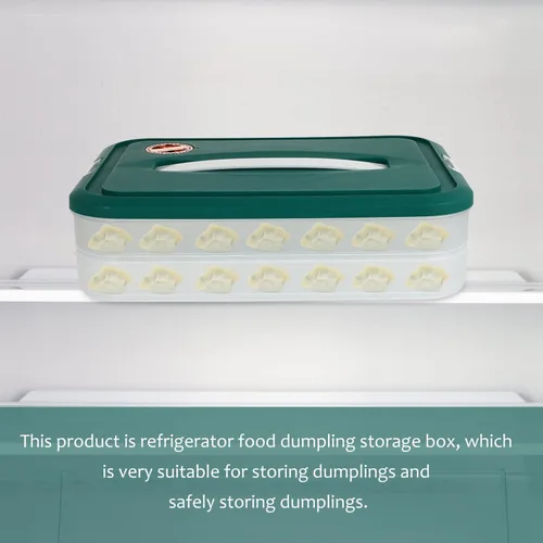 Vista 5 de YARNOW Caja de bola de masa para refrigerador de 3 capas, contenedores apilables para albóndigas, soporte para bolas de masa con tapas