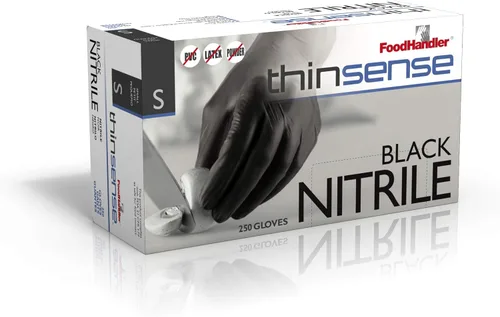 FoodHandler 103-TS12-BLK FoodHandler thinsense nitrilo SM negro (paquete de 1000)