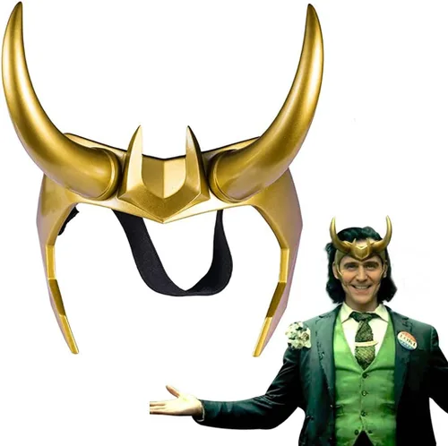 Casco de superhéroe desmontable con cuernos de la película Thor Ragnarok de mitología nórdica, máscara de corona de cosplay para adultos, disfraz de