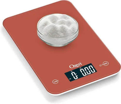 Vista 4 de Ozeri Touch - Báscula digital profesional de cocina (edición de 12 libras) en vidrio templado