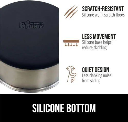 Vista 30 de GORILLA GRIP Juego de 2 cuencos para perros, con capacidad para 8 tazas (64 onzas líquidas), cuenco de metal resistente para alimentos y agua