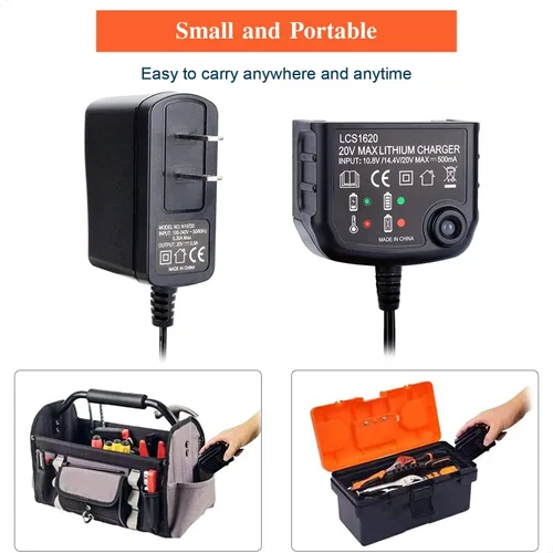 Vista 6 de LCS1620 - Cargador de batería de litio de 20 V compatible con Black and Decker 20V Max Li-ion Battery LBXR2020 LBXR20 LBXR2020-OPE LB2X4020