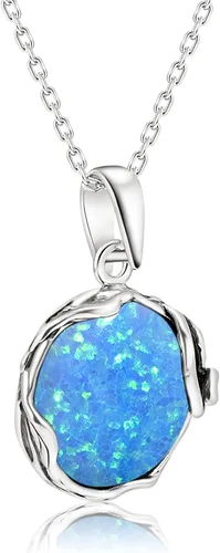 Vista 30 de 925 Sterling Silver Gemstone Necklaces for Women - Birthstone - Silver Pendant Necklaces - Statement Necklace Silver - Everyday Jewelry Silver