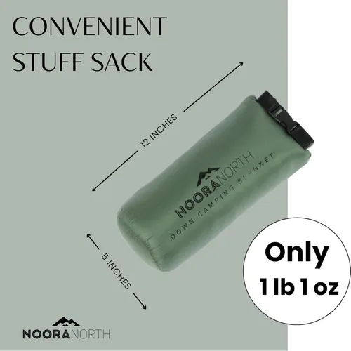 Vista 6 de Manta de Campamento de Plumón con Caja para los Pies – Manta de Acampada Ligera, Plegable, Resistente al Agua y Cálida Compacta para Exteriores