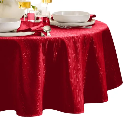 Vista 33 de Elrene Home Fashions - Servilletas Continentales de Textura Sólida Resistente al Agua y a las Manchas, Juego de 4, Negro