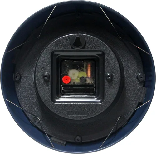 Vista 5 de Infinity Instruments Reloj de pared redondo retro de 9,5 pulgadas para interior, azul marino