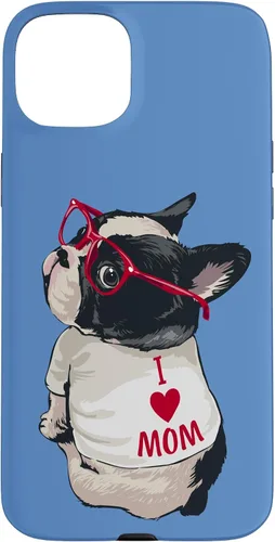 Vista 9 de Carcasa para iPhone 17 con texto en inglés "I Heart Mom Love Mama Boston Terrier Dog Lover