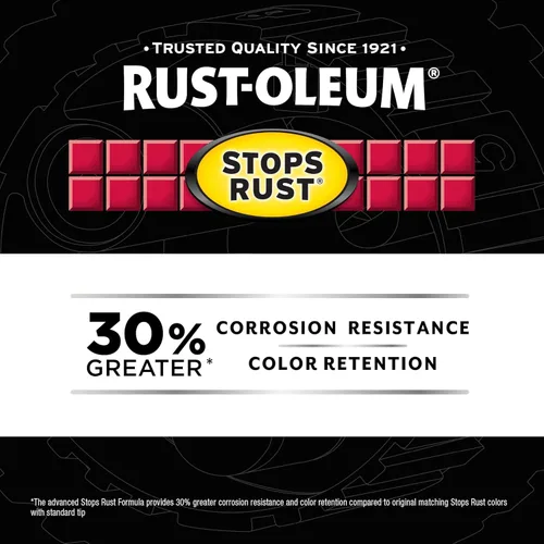 Vista 7 de Rust-Oleum 376869 Pintura en aerosol 5 en 1 personalizada para prevención del óxido, 12 onzas, negro satinado