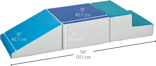 Vista 2 de Factory Direct Partners 11618-CTNV SoftScape - Escalador para niños pequeños, estructura de juego activo para interiores (juego de 3 piezas)