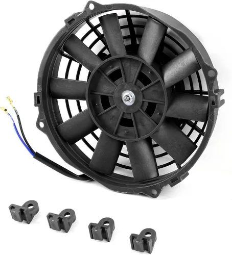 Vista 3 de Kit de ensamblado de ventilador eléctrico Dynasty de refrigeración de alto rendimiento para automóvil Negro