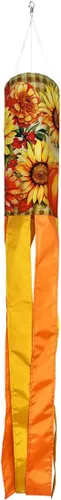Vista 9 de Briarwood Lane Calabazas a cuadros Otoño Windsock Primitive Fall 40" L