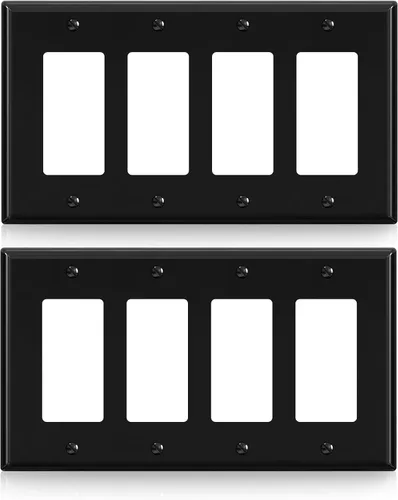 Vista 20 de ELEGRP Placa de pared decorativa para receptáculo, cubiertas decorativas de 1 gang de tamaño mediano, placas frontales de policarbonato irrompibles