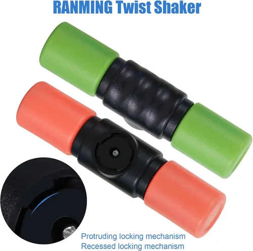 Vista 4 de RANMING Twist Shaker 3PCS Juego de Instrumentos de Percusión de Doble Fila, Instrumentos de Percusión Latina de Volumen Medio para Estudio, Banda