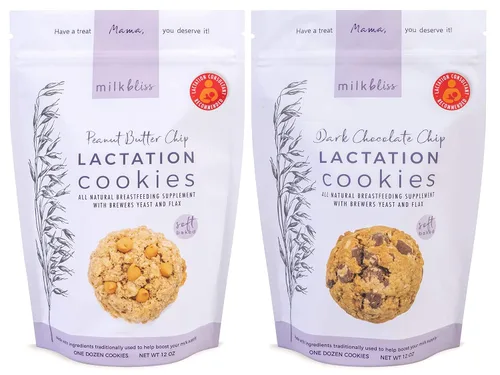 Vista 13 de MilkBliss Mezclas de galletas de lactancia de avena con chispas de chocolate y mantequilla de maní, suplemento para lactancia materna, aumento