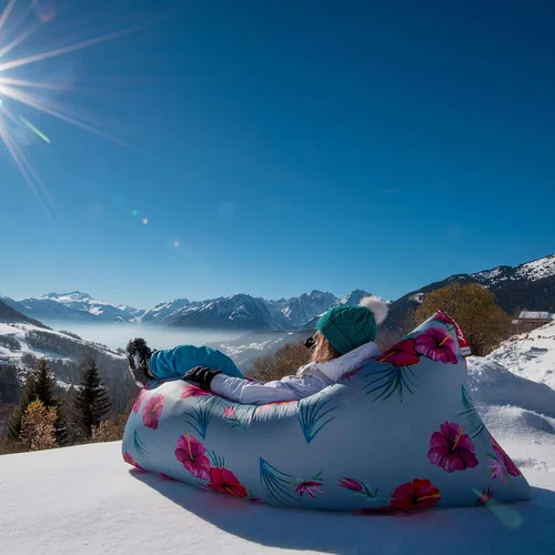 Vista 9 de Fatboy - Tumbona inflable con bolsa de transporte, Lamzac, la versión original. 1 Sofá inflable para uso en interiores o exteriores. Silla de aire