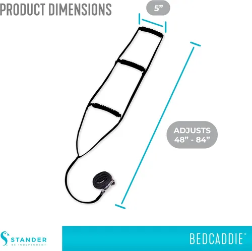 Vista 6 de Apoyo para sentarse en la cama, Stander Bedcaddie, Sit-Up en la cama ajustable + tres asas para mano ergonómicas