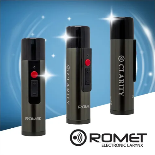 Vista 2 de Romet Electrolaringe R700, dispositivo de habla electrónica para laringectomeos, laringe artificial (controles de tono y volumen personalizables!)