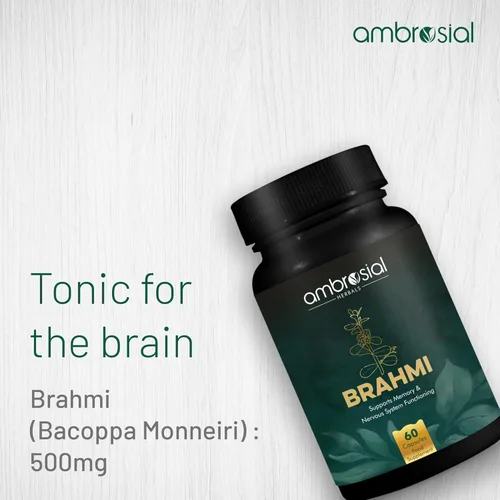 Vista 2 de AMBROSIAL Brahmi Cápsulas 500 mg Paquete de 1-60 Cápsulas