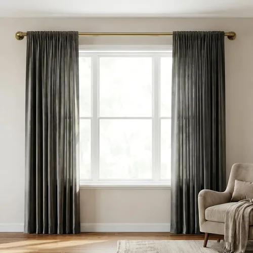 Vista 7 de Barra de cortina industrial de latón envejecido para ventanas de 18 a 45 pulgadas, poste de cortina ajustable de 1 pulgada, barras de cortina