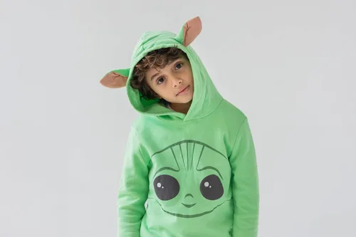 Vista 4 de STAR WARS The Mandalorian The Child Cosplay - Sudadera con capucha para bebés y niños grandes