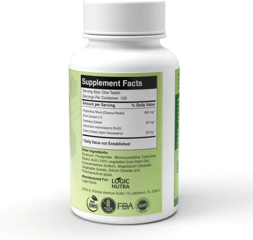 Vista 2 de Chanca Piedra - Rompe piedras de riñón 120 comprimidos de 800 mg - Máxima fuerza para limpieza de vesícula biliar y urinaria con Phyllantus Niruri