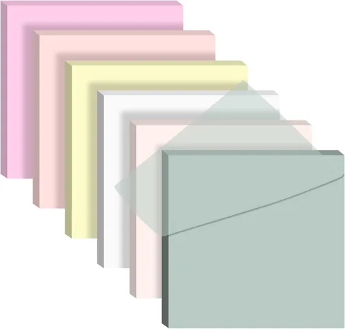 Vista 8 de Temiary 6 blocs de notas adhesivas transparentes con líneas, nota adhesiva transparente, impermeable, transparente, marcadores adhesivos