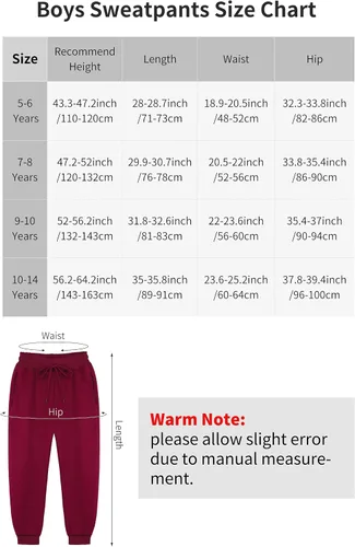 Vista 2 de Resinta Paquete de 4 pantalones deportivos de vellón para niños con bolsillos y cordón