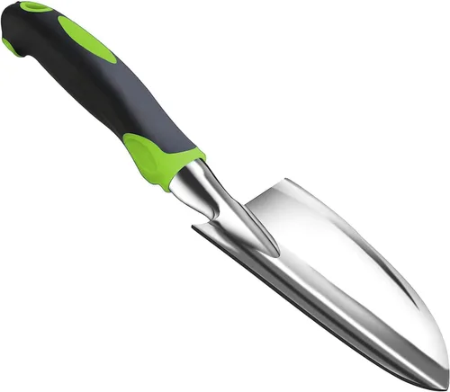 Vista 15 de Pala de jardín para excavación, pala de mango de madera de acero inoxidable antideslizante para plantar césped