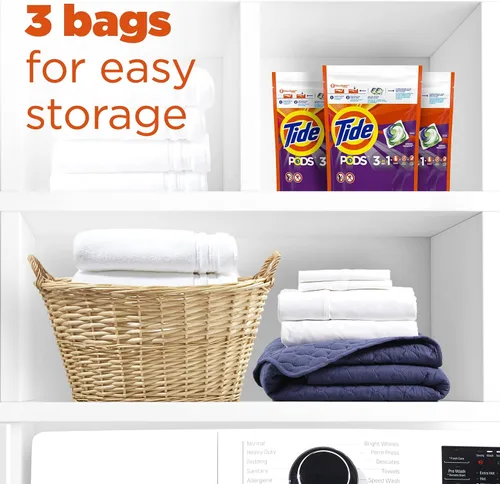 Vista 8 de Tide PODS - Cápsulas de jabón de detergente para ropa, Spring Meadow, 37 unidades (paquete de 3 bolsas), total de 111 unidades, compatible con HE