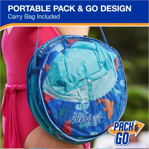 Vista 5 de SwimWays Infant Spring Float, Baby Pool Float with Canopy & UPF Protection, Swim Training PFD, Swimming Pool Accessories for Babies 3-9 Months