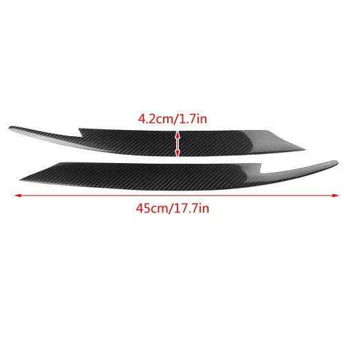 Vista 5 de Keenso - 2 calcomanías para faros delanteros de automóvil, fibra de carbono, para Subaru Impreza WRX STI 2008-2011
