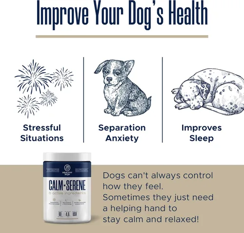 Vista 5 de Masticables calmantes para perros con melatonina – 60 deliciosas golosinas suaves para el alivio de la ansiedad del perro para perros grandes