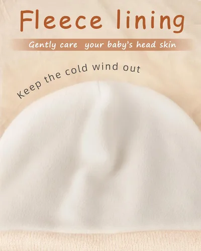 Vista 3 de FURTALK Gorro de invierno con forro polar para bebés de 0 a 8 años