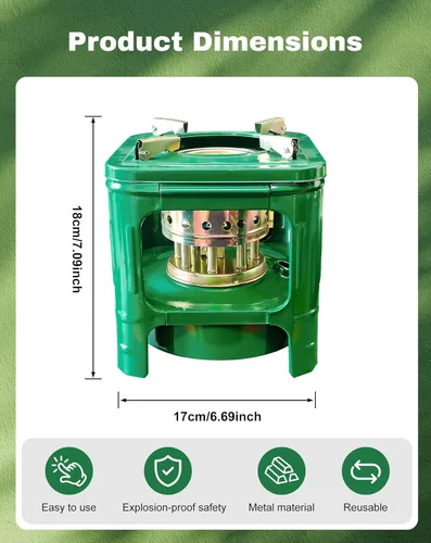 Vista 2 de Horno de quemador de picnic para camping, estufa de camping portátil eficiente, estufas de aceite para mochileros, utensilios de cocina, práctica