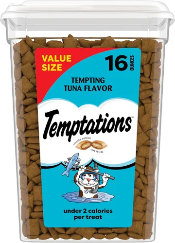 Vista 14 de TEMPTATIONS Classic Crunchy and Soft Cat Treats Sabor tentador para atún, 3 oz. Bolsa (paquete de 12)