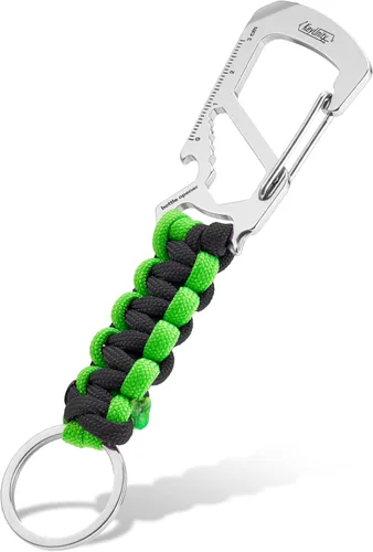 Vista 13 de KeyUnity KC00 Llavero de mosquetón de paracord, cordón de paracaídas 550 Multiherramienta para exteriores, mochilas, hombres y mujeres