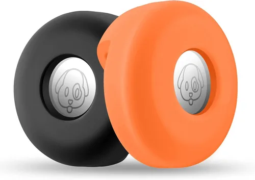 Vista 6 de Cibaabo - Soporte de AirTag para collar de mascota, con funda de silicona, para collar de mascota de 0.8 a 1.2 pulgadas