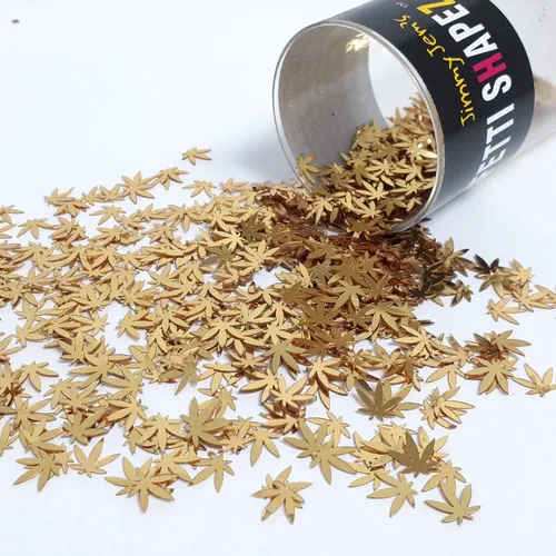 Vista 16 de Hoja de marihuana de confeti 3/4" verde - paquete al por menor #9000 QS0