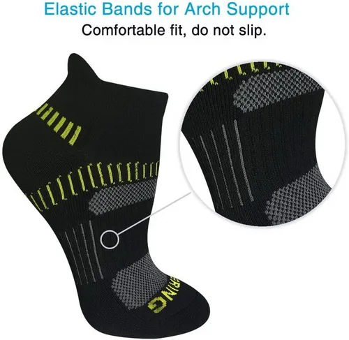 Vista 5 de BERING Calcetines deportivos para correr al tobillo para mujer (6 pares)