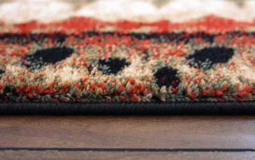 Vista 9 de Masada Masada Rugs 2'x3' Alfombra temática de cabina/cabaña con escena de oso y cachorro