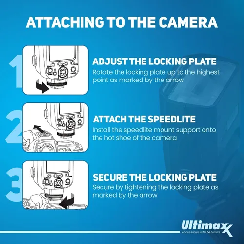 Vista 5 de Ultimaxx Flash TTL profesional con pantalla LCD y fundas para Canon EOS 5DS 5DSR 5S Mark IV 5D Mark IV 6D 6D Mark II 7D 77D 90D M5 M50 R RP Rebel