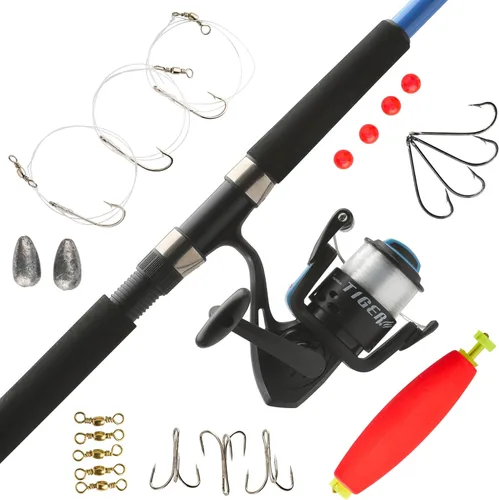 Vista 13 de Shakespeare Tiger Spinning Reel and Fishing Rod Combo