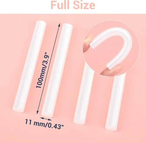 Vista 2 de Gartful Varillas de cera para pistola de pegamento, color blanco perla, palitos de pegamento termofusible de tamaño completo para sello de sello