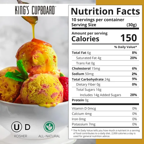 Vista 2 de King's Cupboard Salsa de caramelo Butterscotch - La salsa perfecta para helado, salsa de frutas, postres, café, cobertura de caramelo - Sin gluten