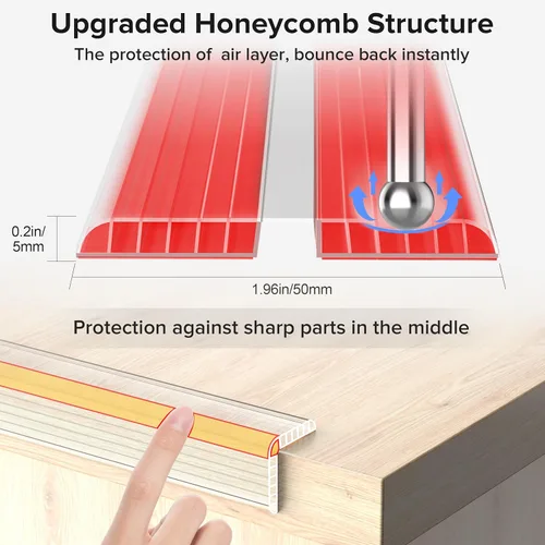 Vista 2 de A prueba de bebés, protector de borde de esquina mejorado transparente, protector de esquina protector de cabeza de seguridad para bebés con diseño