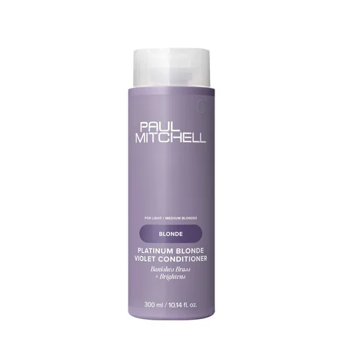 Paul Mitchell Platinum Blonde Violet Conditioner, Banishes Brass + Brightens, Ideal for Light to Medium Blonde, Silver, Gray or White Hair