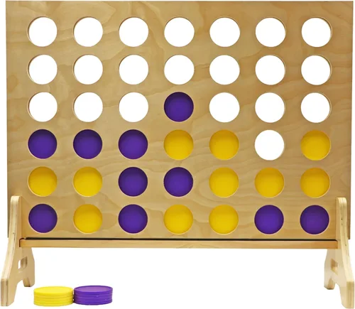 Vista 23 de Tailgating Pros Premium Cuatro en fila gigante con estuche de transporte - Juego de patio de tamaño Jumbo para exteriores - Conecta múltiples discos