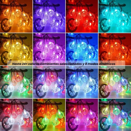 Vista 4 de OMIKA Luces de Cadena de Interior que Cambian de Color con Enchufe USB, 16.5 pies 50 LEDs Luces de Hadas de Globo de Cristal con Control Remoto